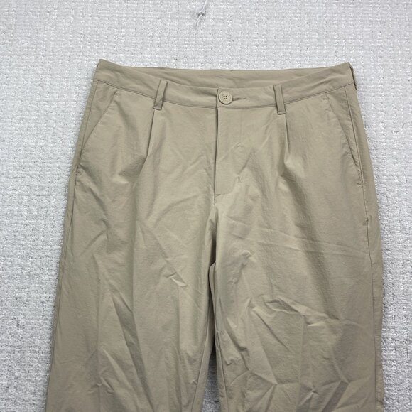 Helly Hansen Tech Athletic Lightweight Pants Women Sz S Beige Preppy - Picture 2 of 8